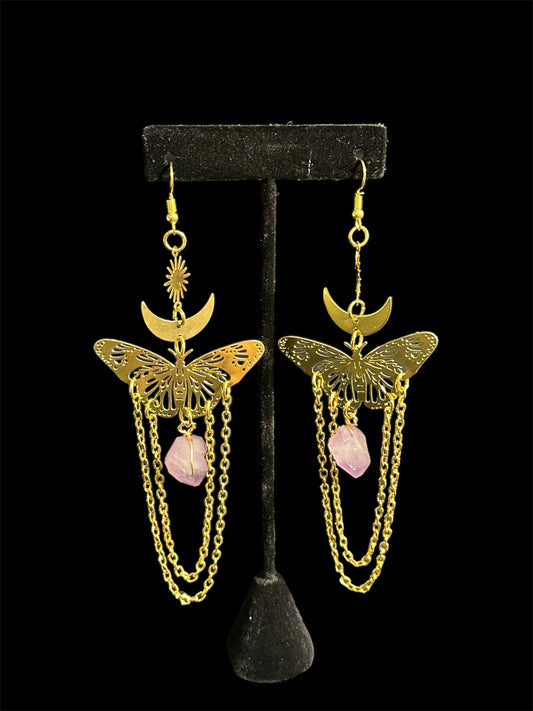 Butterfly Moon Earrings