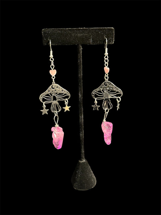 Mushroom Crystal Earrings