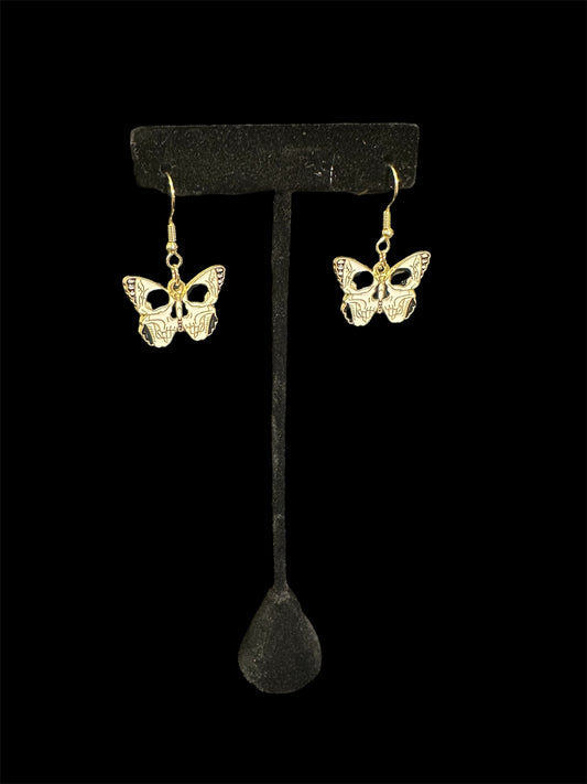 Gold Butterfly Earrings